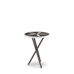 Sand Dollar Side Table 18" Tex Gray - Charcoal And White Duraboard sand dollar side table 18" tex gray - charcoal and white duraboard